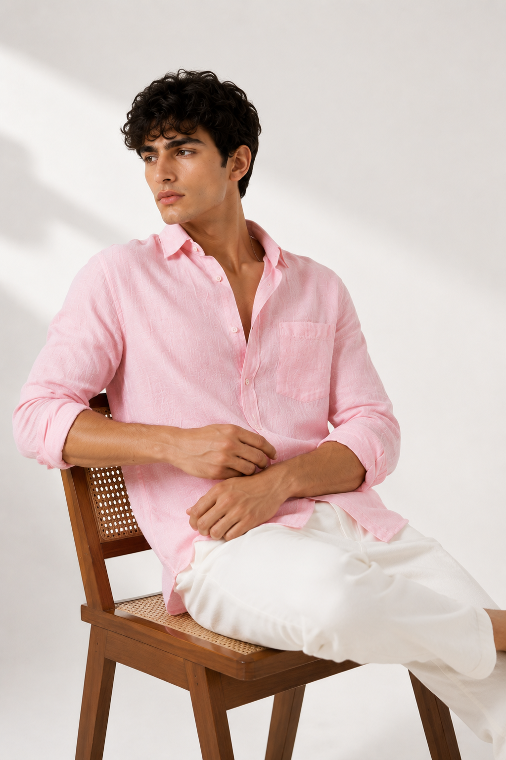 FATHEN Rose Linen Shirt
