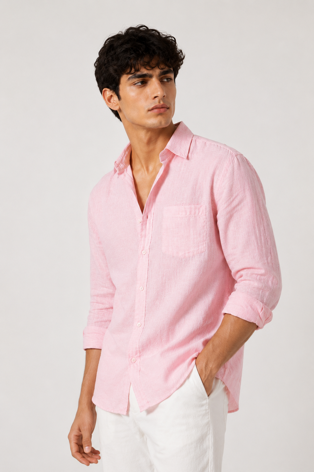 FATHEN Rose Linen Shirt