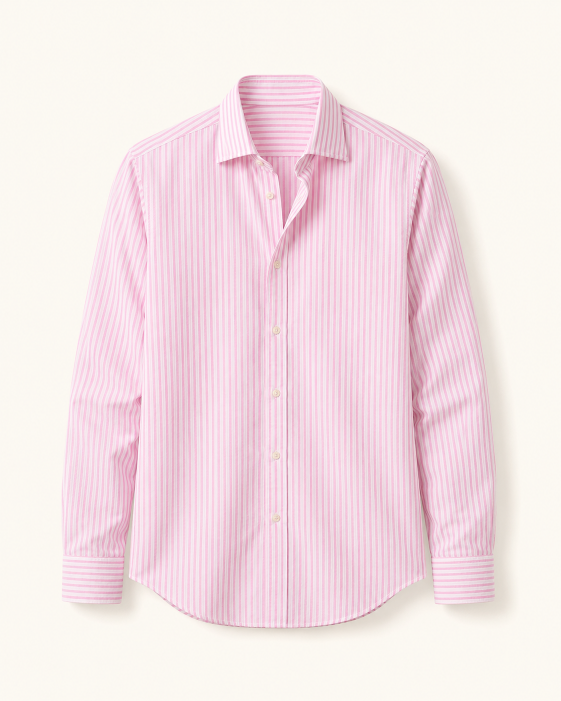 FATHEN Rose Stripe Cotton Shirt