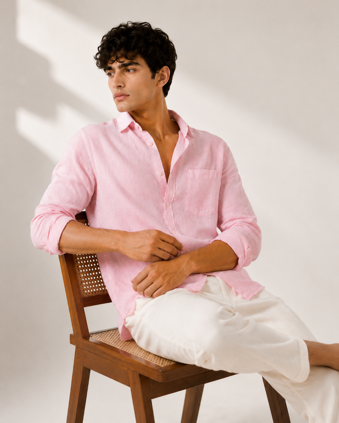 FATHEN Rose Linen Shirt