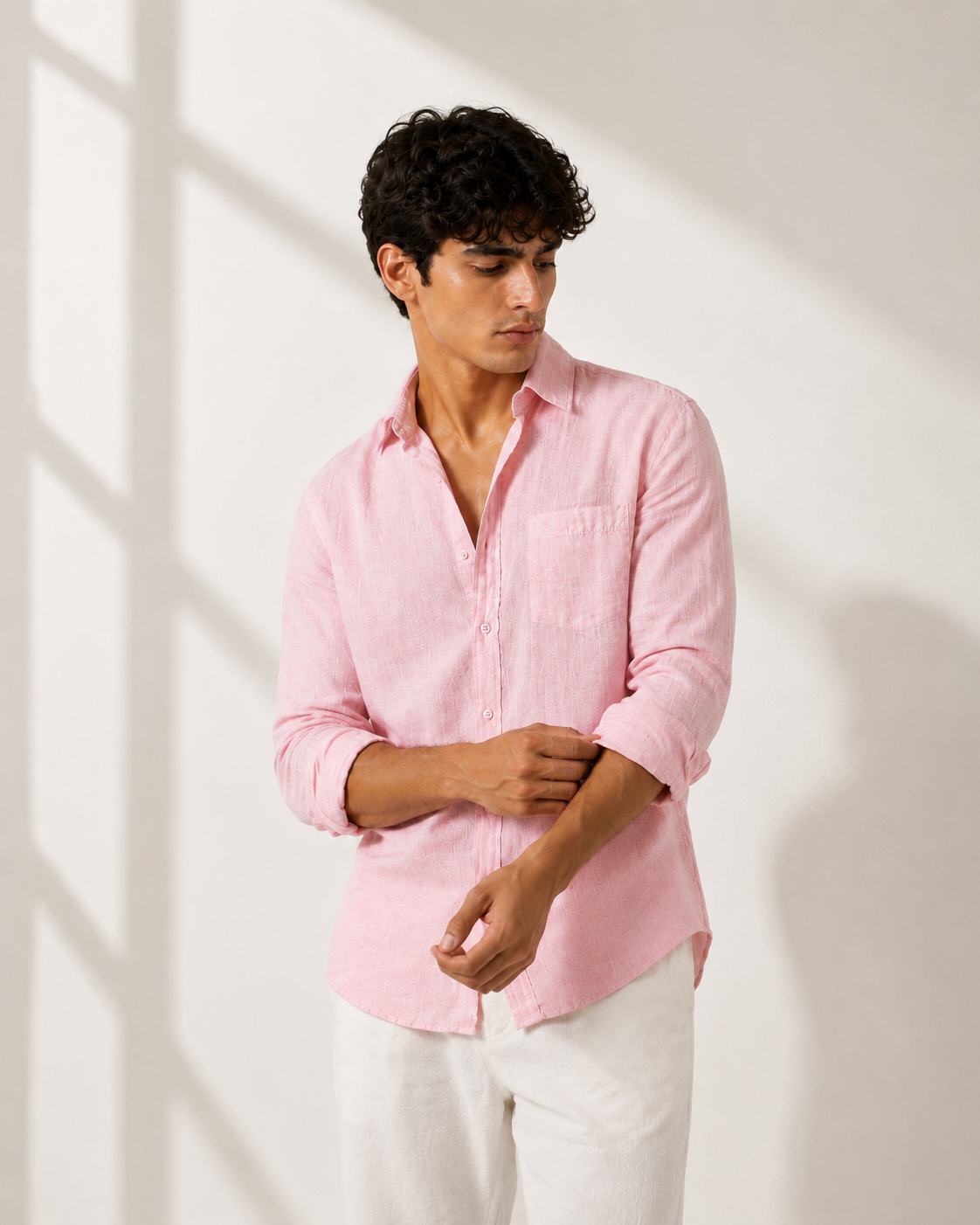 FATHEN Rose Linen Shirt