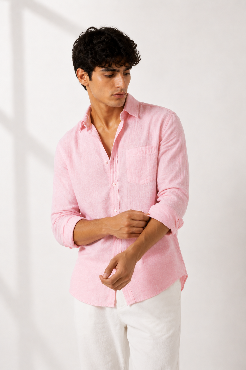 FATHEN Rose Linen Shirt