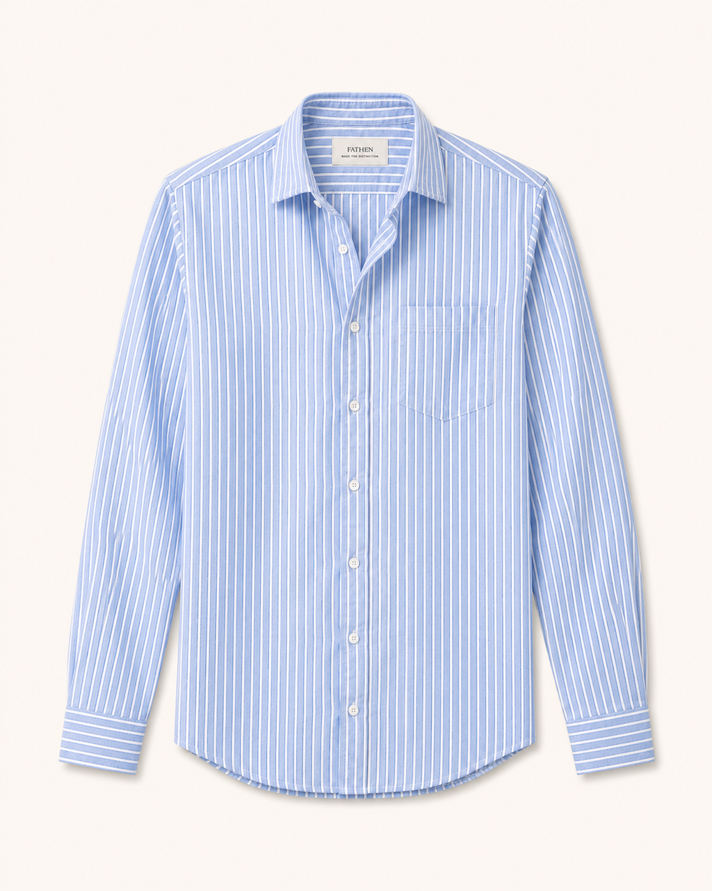 FATHEN Azure Striped Shirt
