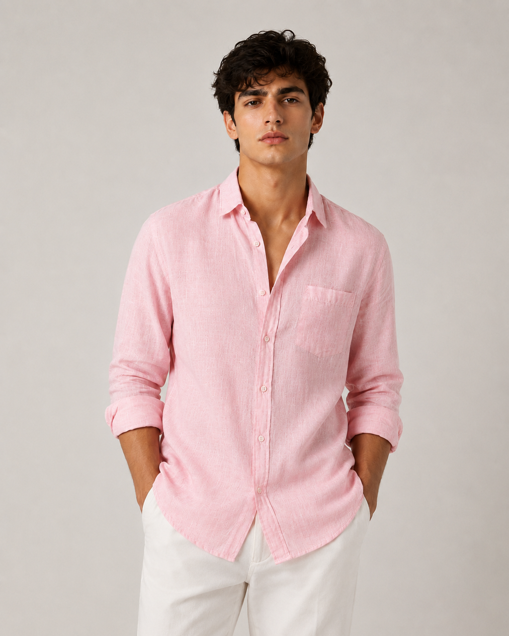 FATHEN Rose Linen Shirt