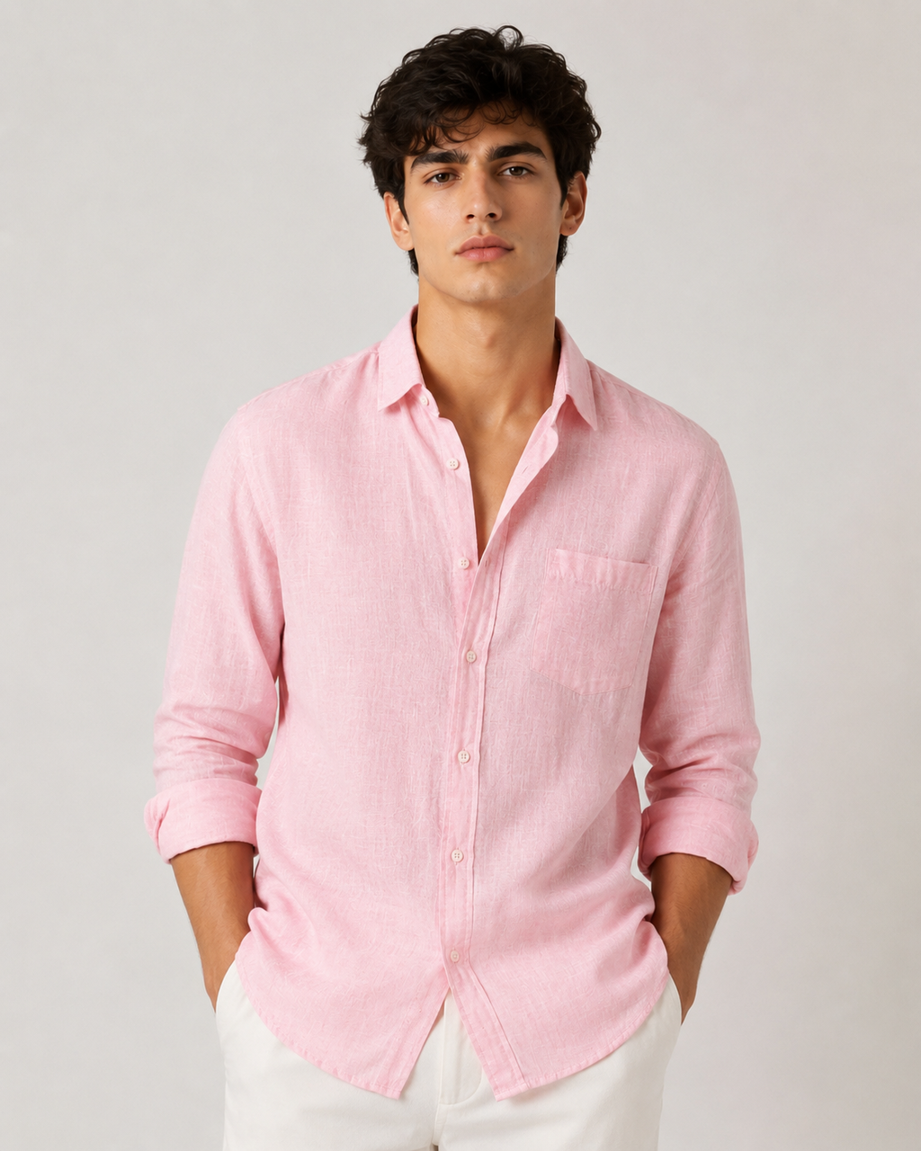 FATHEN Rose Linen Shirt