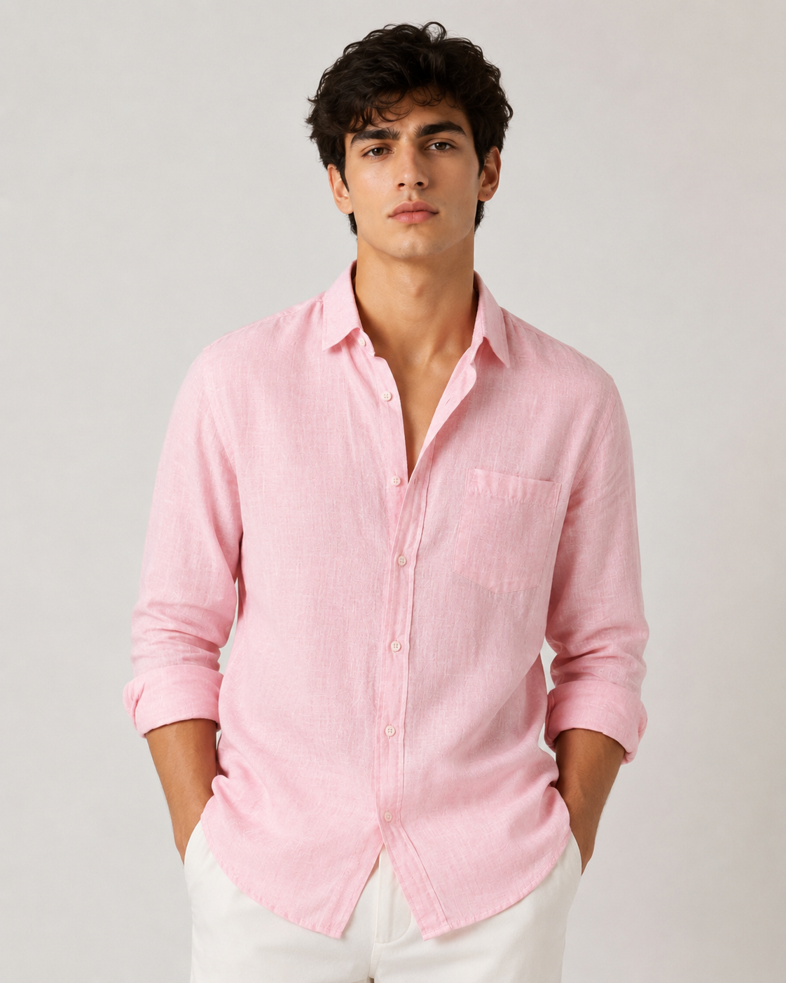 FATHEN Rose Linen Shirt