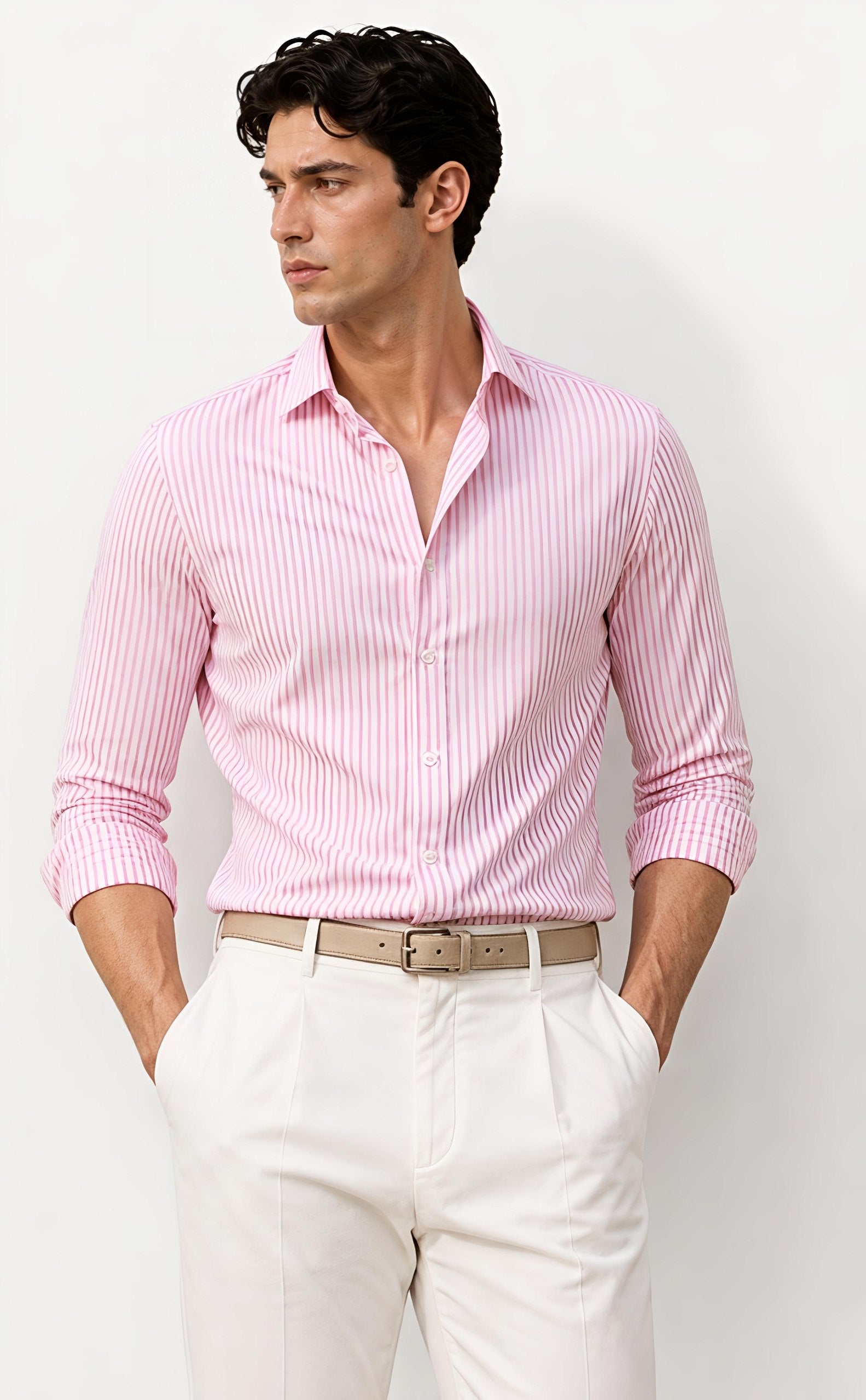 Fathen Signature Pink Stripe Shirt