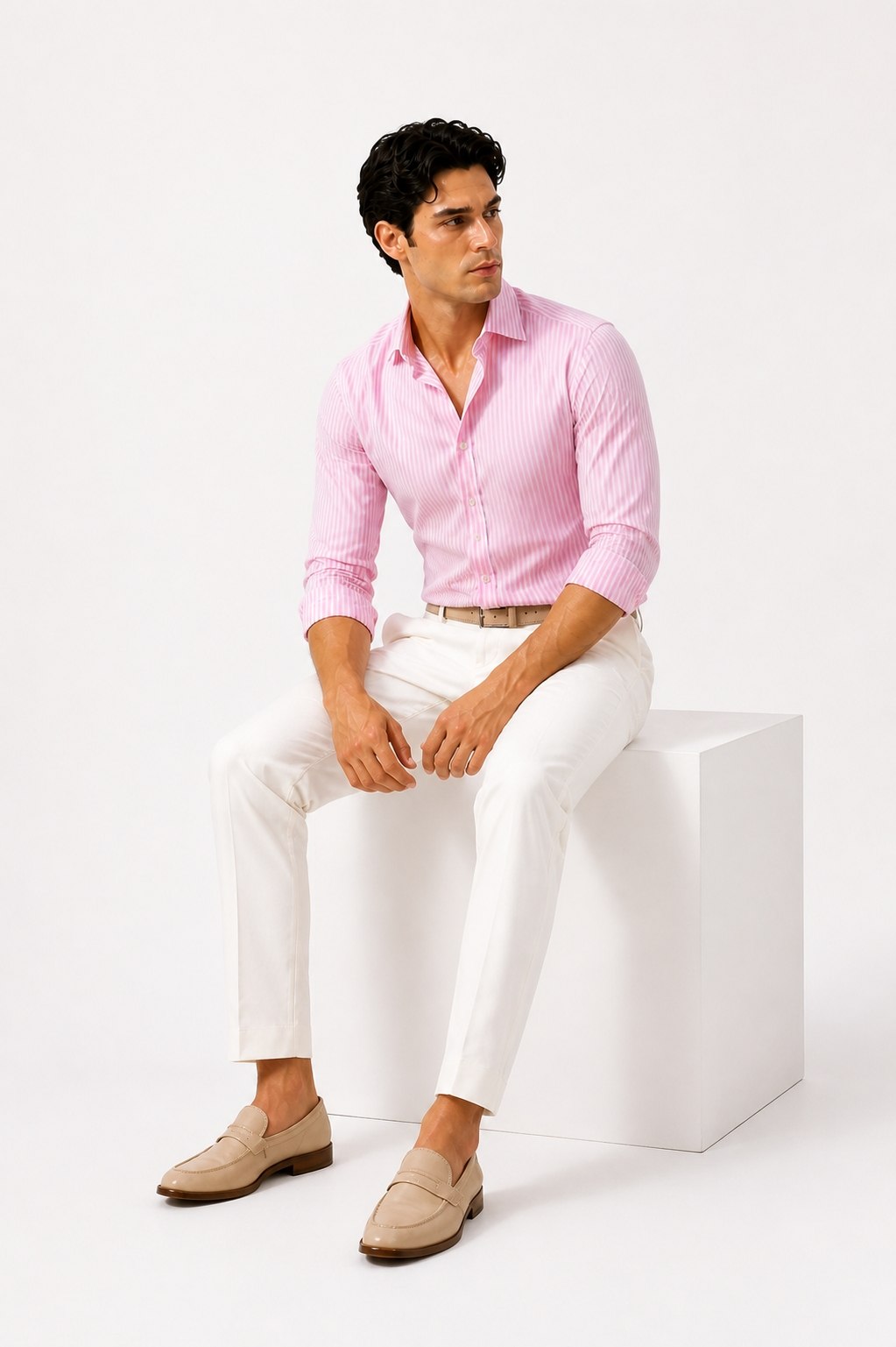 Fathen Signature Pink Stripe Shirt
